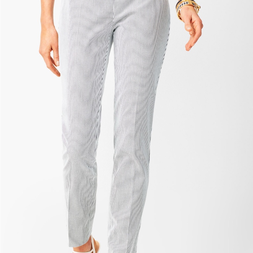 Talbots Chatham Ankle Striped Pants 2P